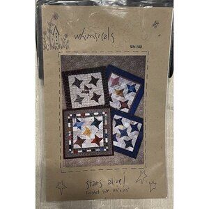 Whimsicals Stars Alive Quilting Pattern 11 1/2” X 11 1/2”